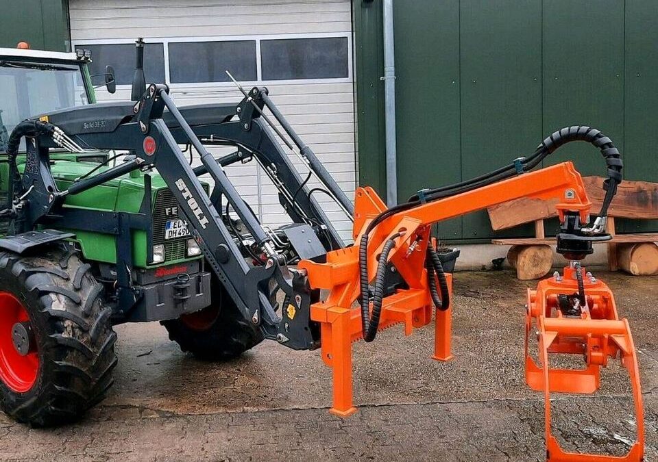 Rückezange mit 3to Rotator, Forstgreifer 125cm, Kombianbaurahmen